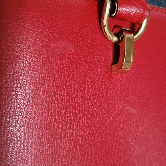 MICHAEL KORS Red Ellis Satchel Saffoano Leather Purse with removable straps - Picture 16 of 16